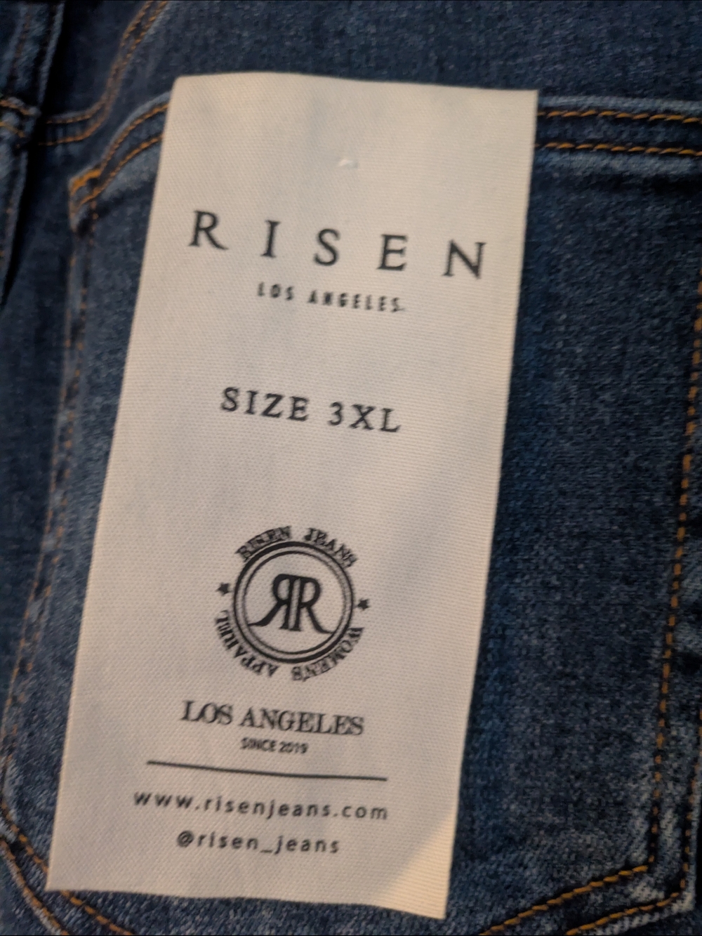 Risen Denim Shorts 3x - Dark Blue Women’s Jeans Shorts - Picture 6 of 8